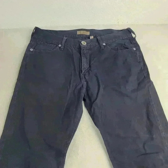 Guess Jeans Mens 34x32 Blue Denim Lincoln Slim Straight 5 Pocket Cotton Ribbed - Picture 3 of 10